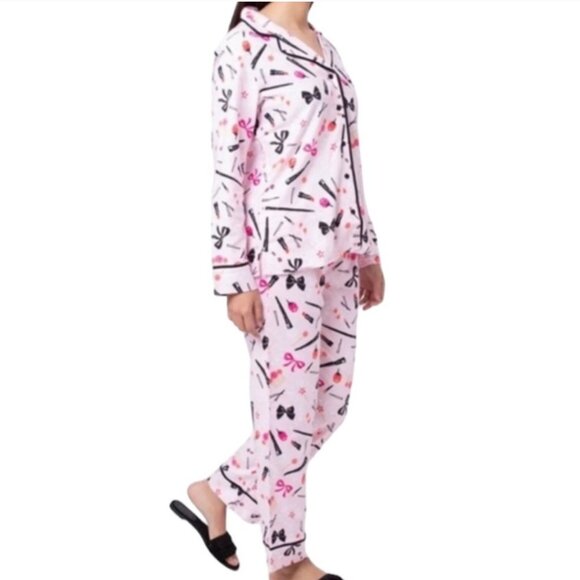 kate spade Other - Kate Spade 'Dolled Up 2 Pc Pajama Set Makeup Glam Women's XL Pink Super Soft